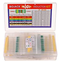 BOJACK 20 valores 200 piezas Inductores 1 uH a 4.7 mH 0.5 W Inductores de anillo de color Kit de surtido de 1-2 vatios